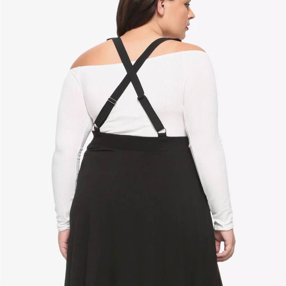 Black Skirt with Skeleton Hand Suspenders - Picture 4 of 5